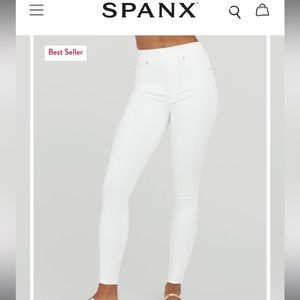Spanx ankle “jean-ish” jeggings size large white